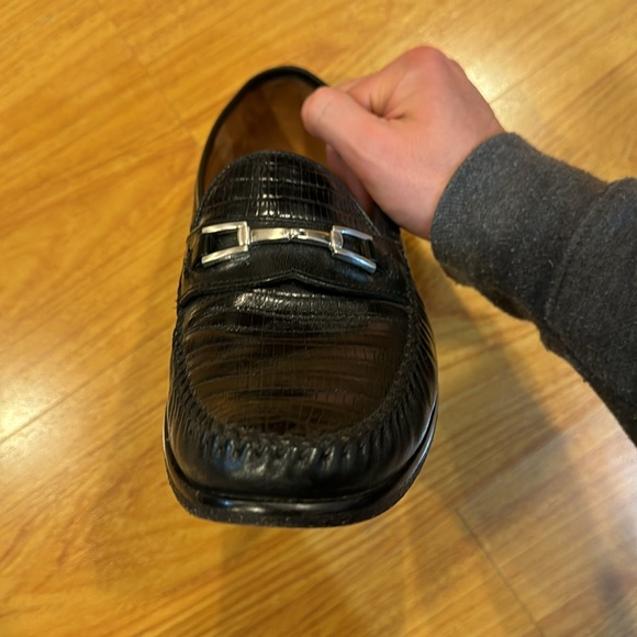 MEN DOMANI LEATHER SHOES 10 LOAFER SLIP ON - Picture 4 of 6